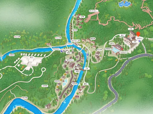 卢龙结合景区手绘地图智慧导览和720全景技术，可以让景区更加“动”起来，为游客提供更加身临其境的导览体验。